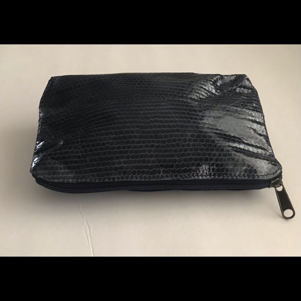 New Jim Thompson Small Clutch Dark Blue Snakeskin - Picture 16 of 16